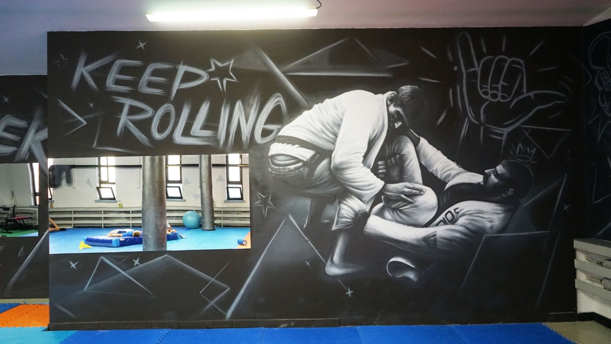 Grappler Ełk Brazylijskie Jiu jitsu Projektujemy i malujemy murale