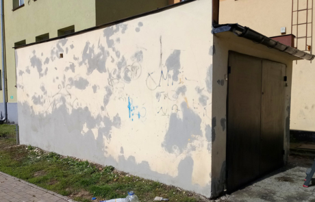 Ściana przed malowaniem graffiti
