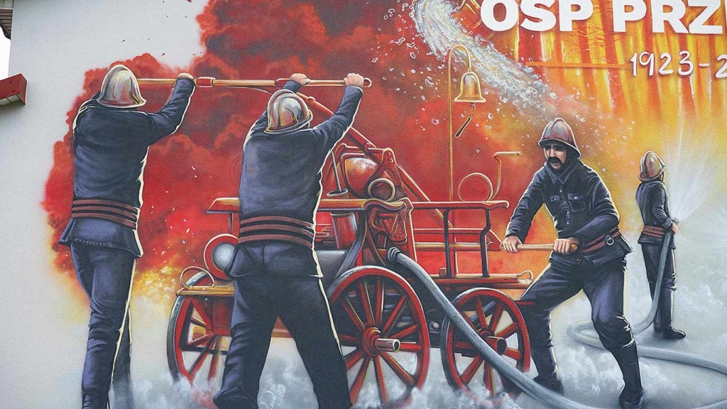 mural ochotnicza straż pożarna, OSP