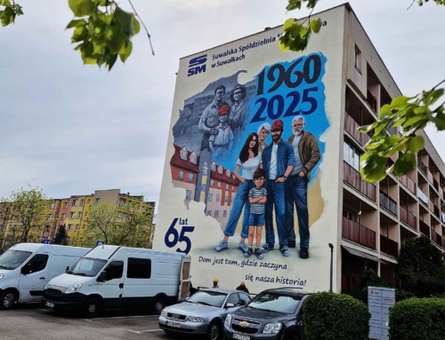 Mural dla Suwalskiej Spółdzielni Mieszkaniowej SSM