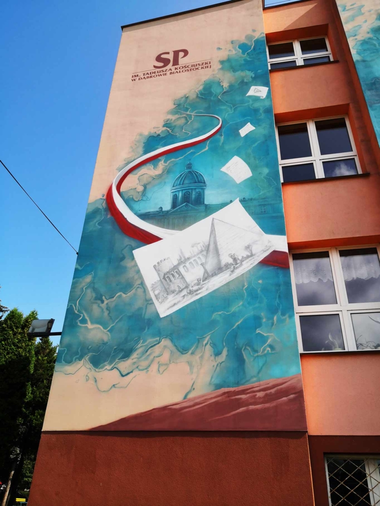 Szkoła Podstawowa w Dąbrowie Białostockiej mural
