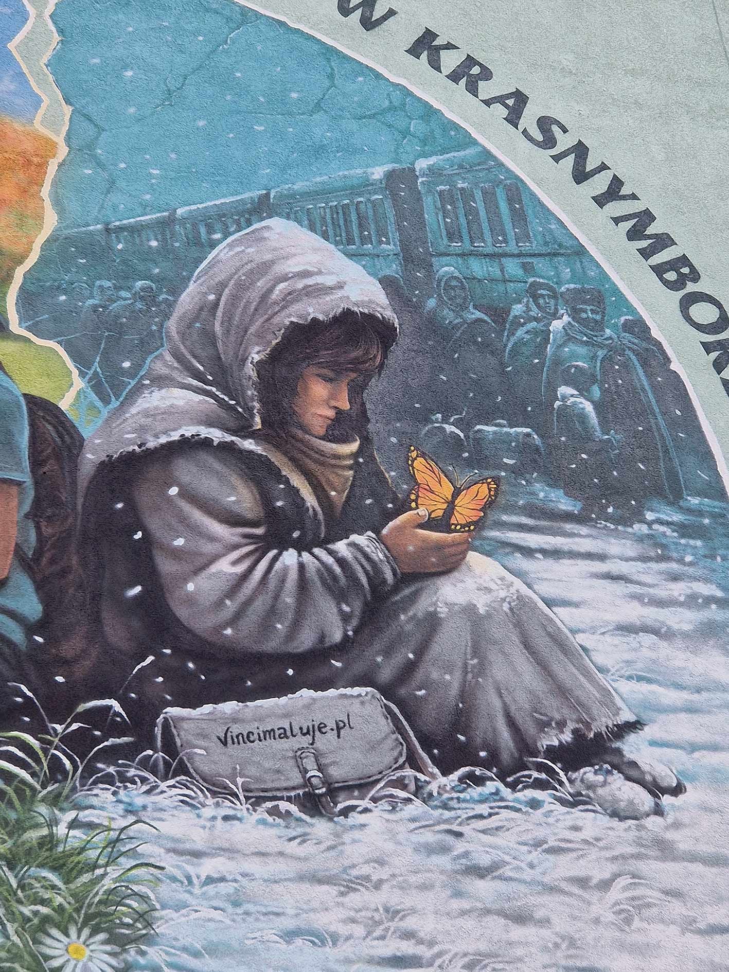 mural, sybiracy, szkoła, podstawowa, gmina sztabin, podlasie, krasnybór