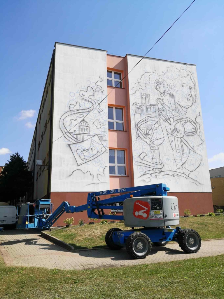 Szkoła Podstawowa w Dąbrowie Białostockiej mural